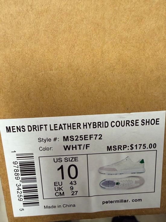 NEW Peter Millar Drift Leather Hybrid Course Golf Shoe: White/Fairway (Size 10) main image 10